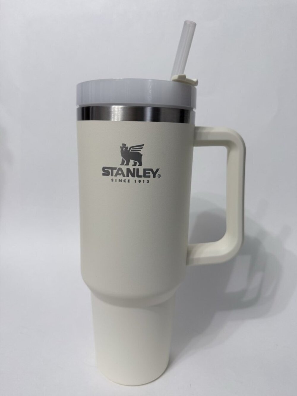 Stanley PMI Quencher H2.0 FlowState 40oz Stainless Steel Tumbler - Cream w/straw